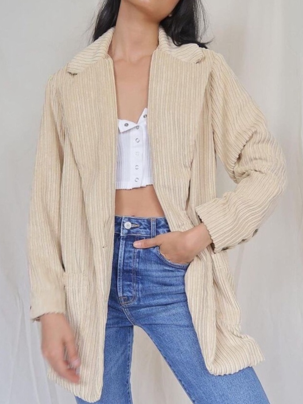 We The Free Size M The Everly Cord Blazer Jacket